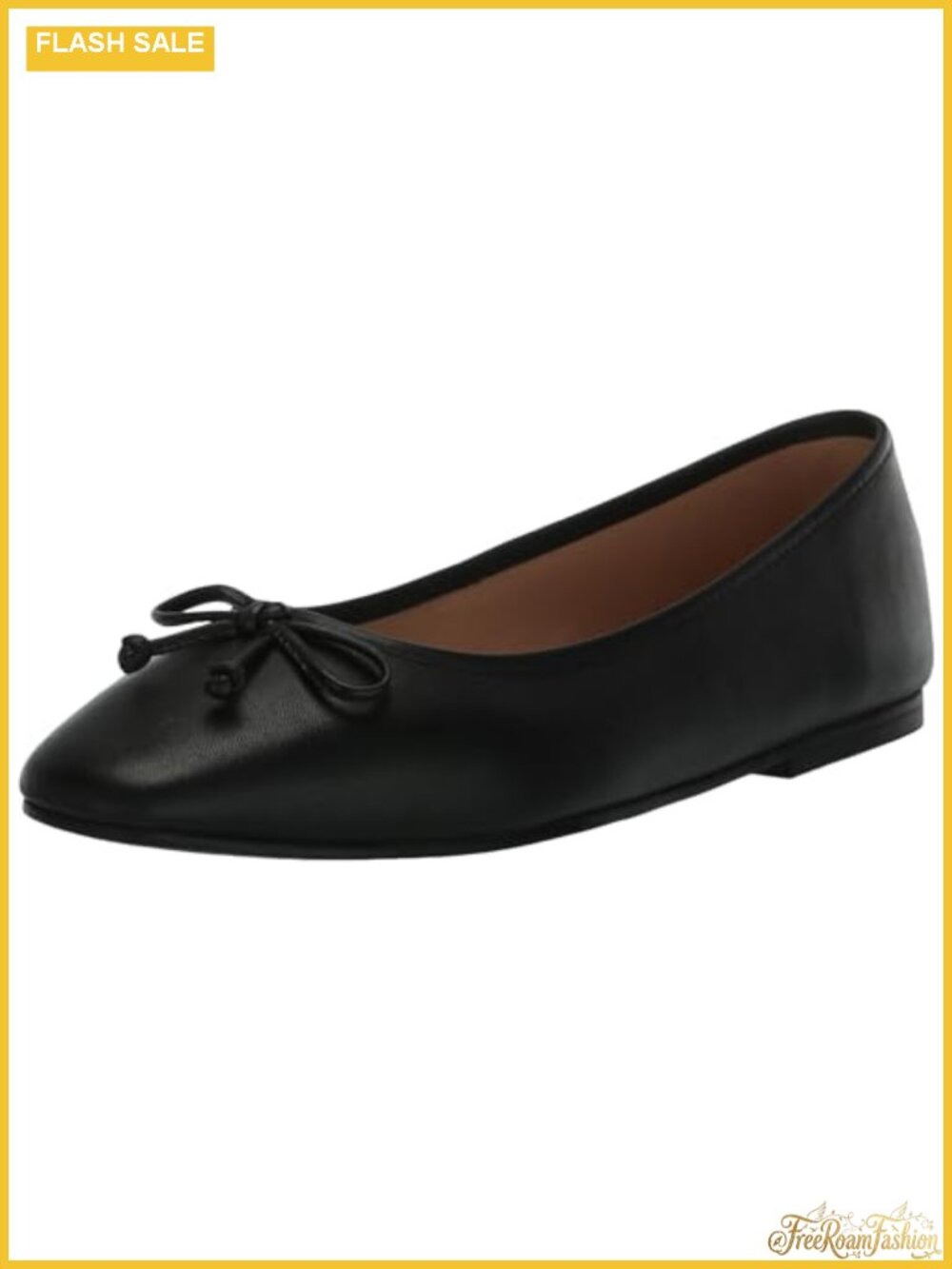 Women's Square Toe Leather Ballet Flats